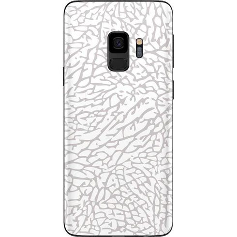 Elephant Print White Galaxy S9 Skin